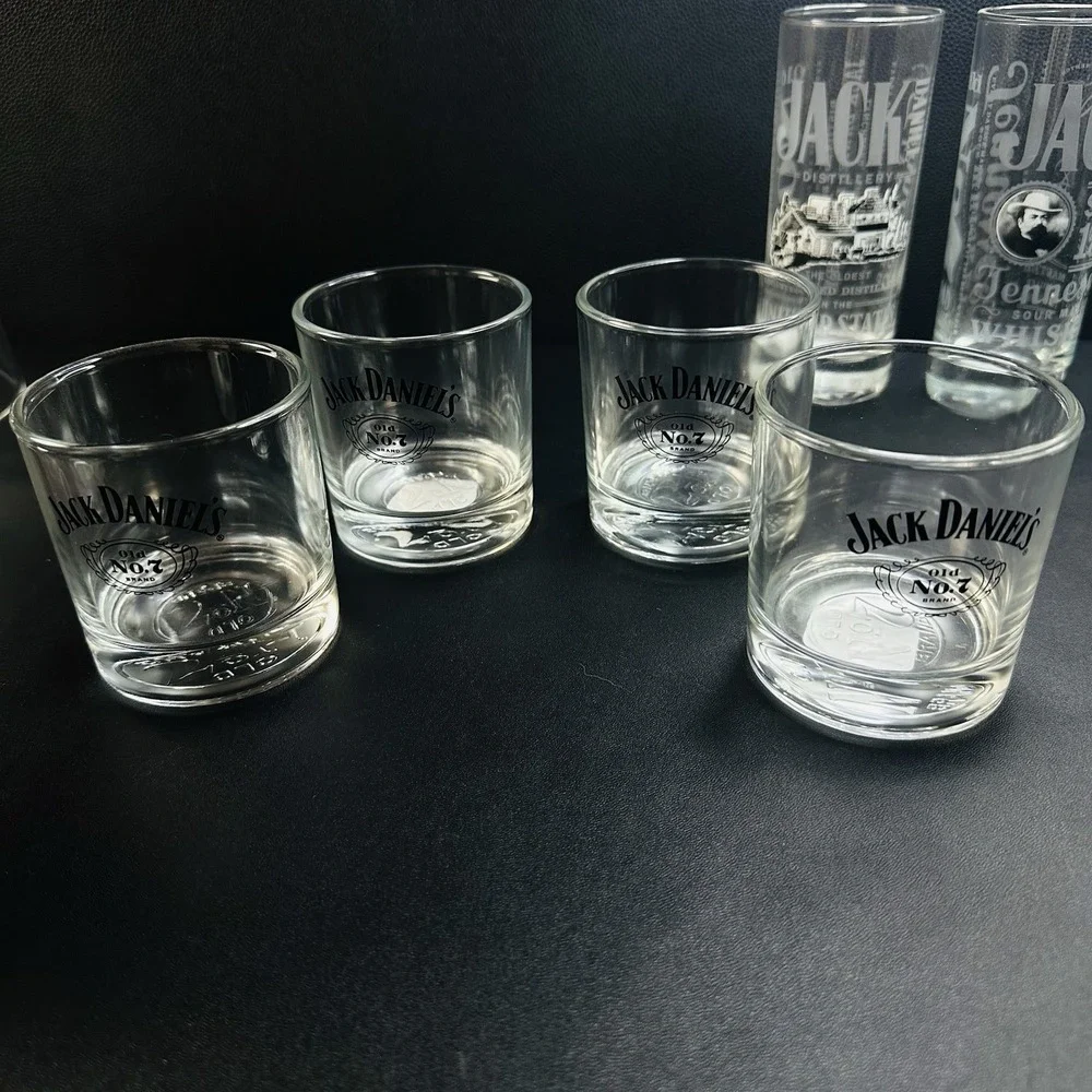 12 Jack Daniels Glasses No 7 Old Fashioned Highball Shot Glass Collectable Low - Picture 2 of 16